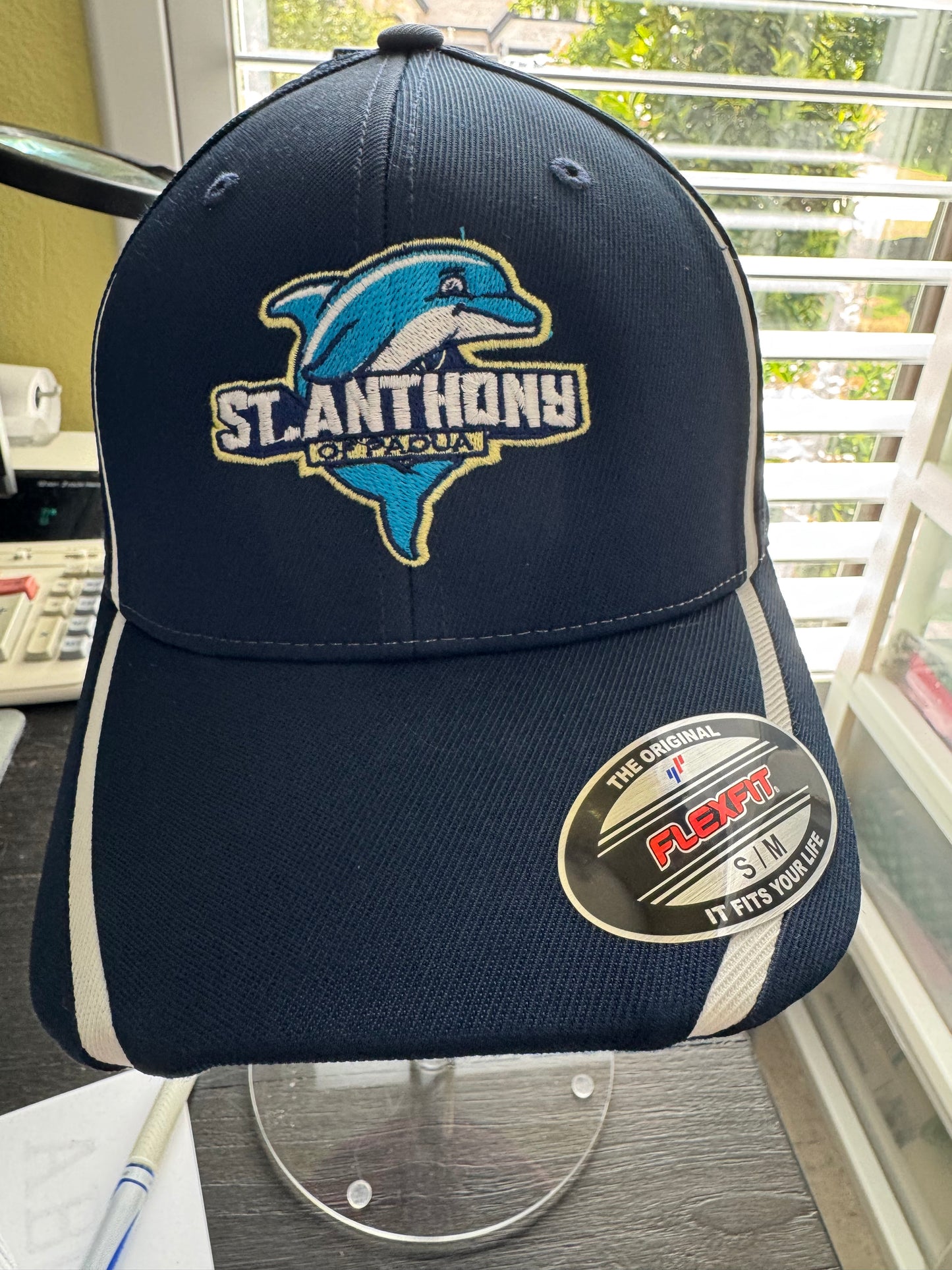 Sport-Tek Flexfit Performance Colorblock Cap — Dolphin