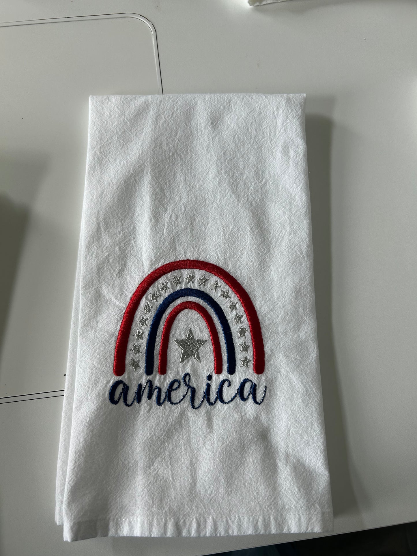 America Rainbow Tea Towel
