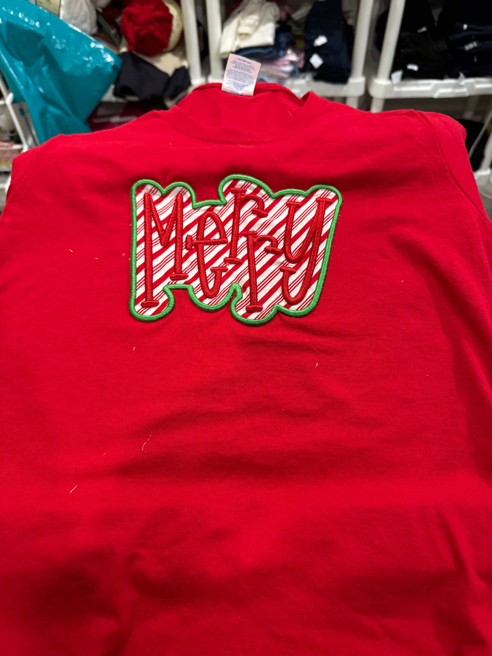 Christmas Puff Embroidery Shirt - Comfort Colors
