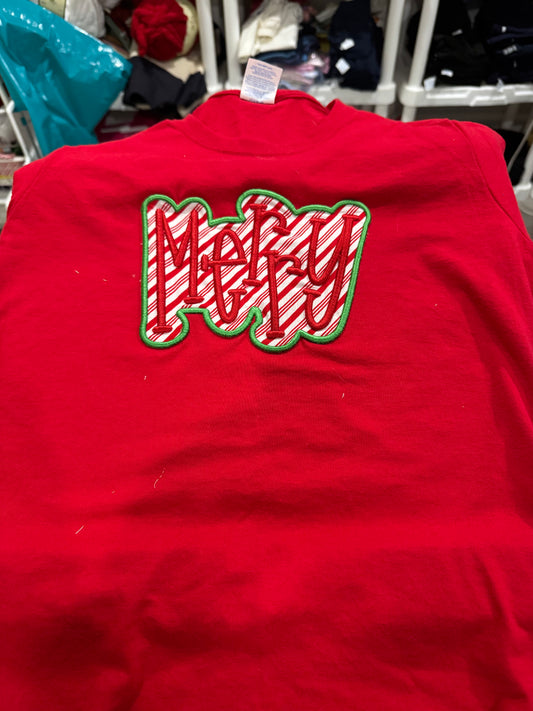 Christmas Puff Embroidery Shirt