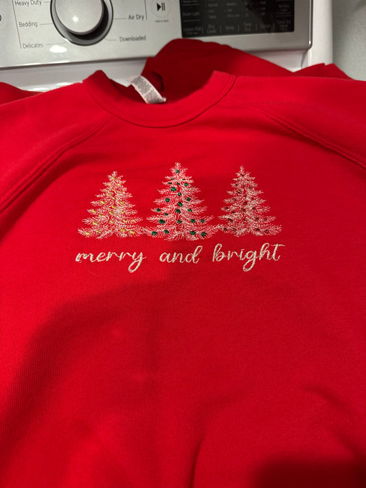 Merry & Bright Tree Sweatshirt - Comfort Colors