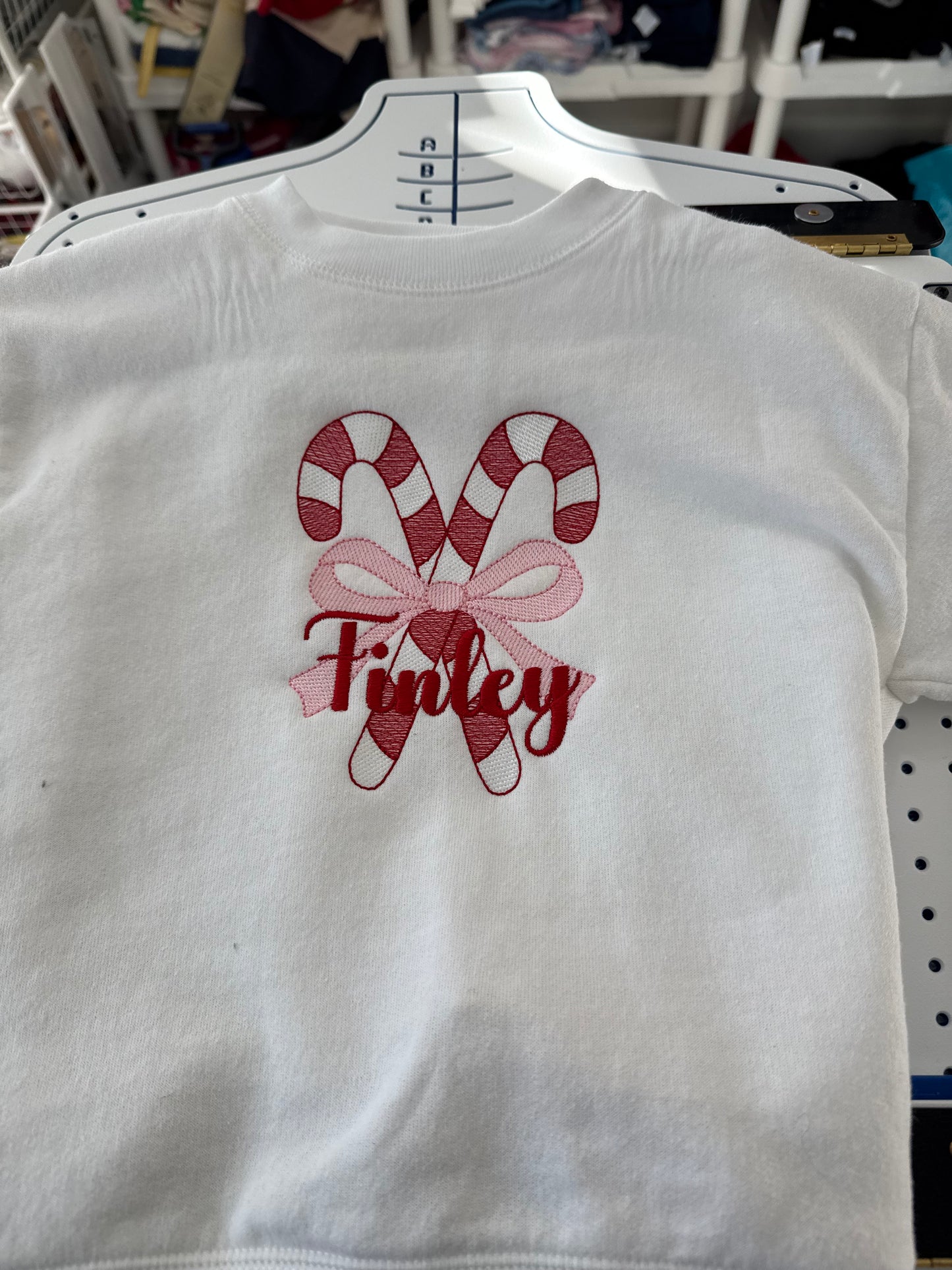 Candy Cane Name Sweatshirt